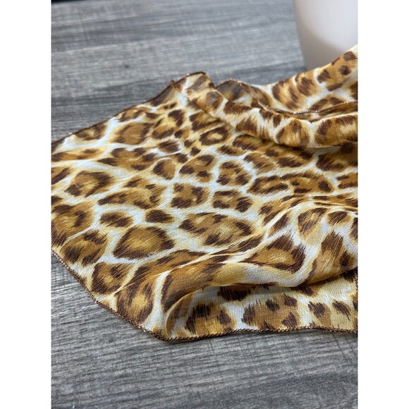 Animal Print Women's Scarf 100% Silk 58in Long 9in Wide Original Tag Dry Clean - Picture 3 of 3